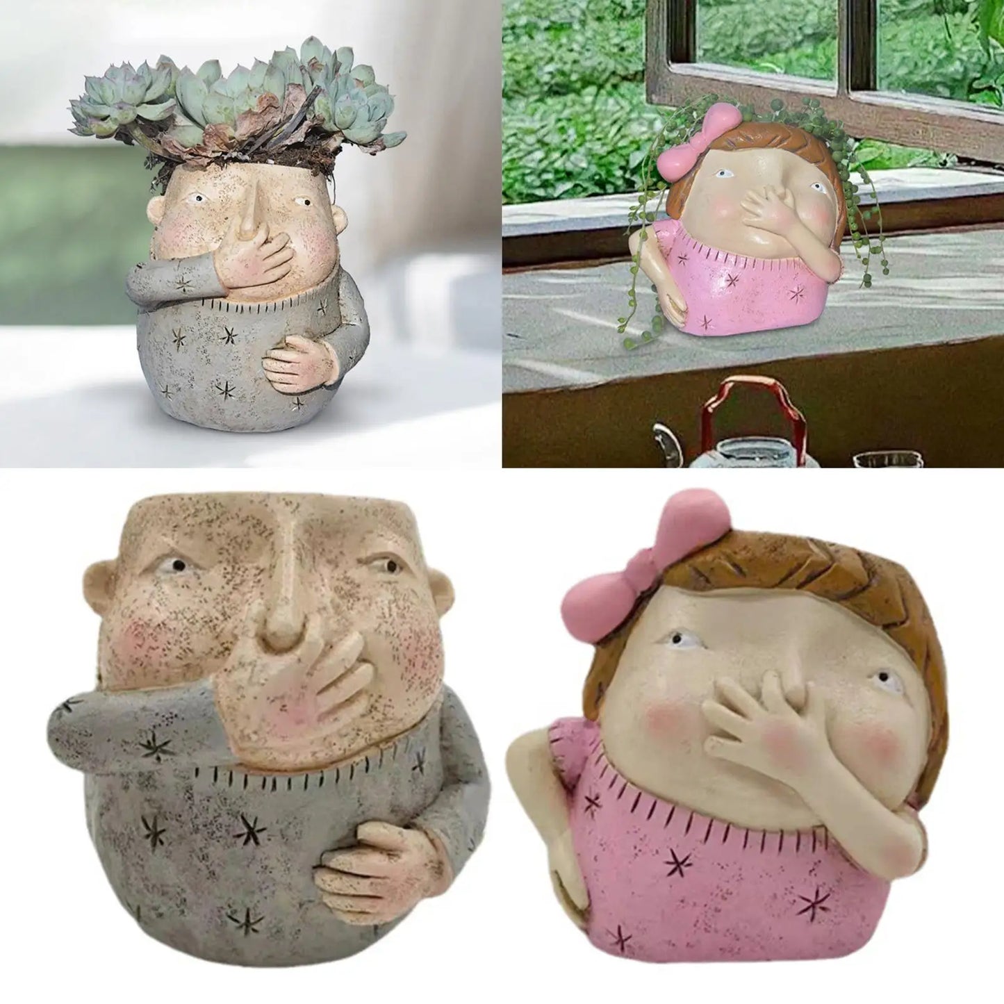 Funny Head Planter Pot